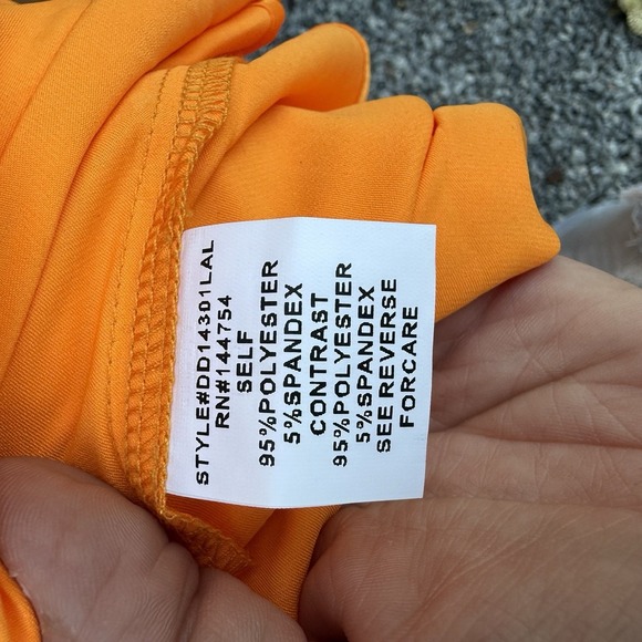 Dressed In LALA Maxi Dress No Risk No Magic Orange Flame XL - Picture 8 of 9